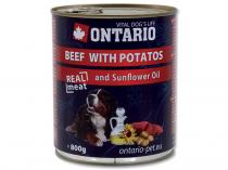 ONTARIO konzerva Beef, Potatos, Sunflower Oil 800g
