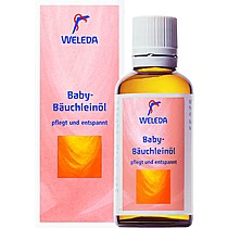 Olej na masáž bříška kojence