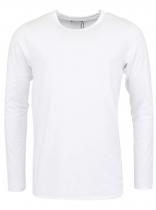 Jack & Jones Bílé jednoduché triko s dlouhým rukávem Basic