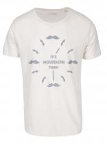 ZOOT Krémové triko Moustache Time