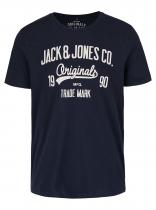 Jack & Jones Tmavě modré triko s potiskem Rraffa