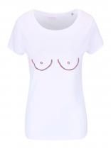 ZOOT Bílé tričko 3D boobs