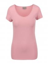 Vero Moda Růžové tričko s krátkým rukávem Maxi My