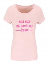 ZOOT Světle růžové tričko Skvělá žena