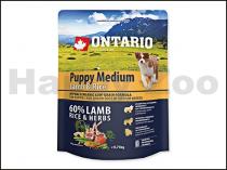 ONTARIO Puppy Medium Lamb & Rice 0,75kg
