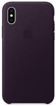 Apple Leather pro iPhone X lilkově fialový