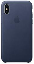 Apple Leather pro iPhone X půlnočně modrý