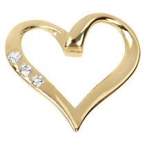 Brilio Zlatý přívěsek srdce s krystaly 249 001 00354 - 0,80 g