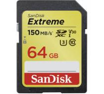 SanDisk SDXC Extreme 64GB 150MB/s UHS-I U3 - SDSDXV6-064G-GNCIN