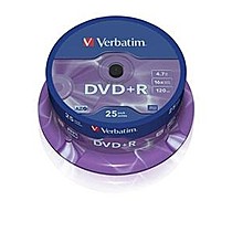 Verbatim DVD-R 16x, 4.7GB, 25 pack, spindle