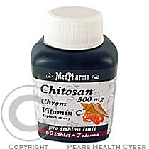 MEDPHARMA MedPharma Chitosan 500mg+vit.C+chrom tbl.67