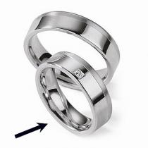 Silvego Ocelový prsten - snubní - pro ženy RC2028-Z - RC2028-Z